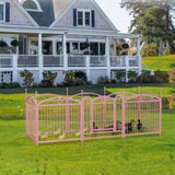 ZNTS Dog Playpen Indoor 24 inch 8 Panels Metal Dog Pen Pet Dog Fence Outdoor Exercise Pen with Doors, W368P233998