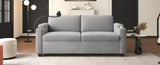 72.8" Corduroy Sleeper Sofa Loveseat Sofa with Full Size Mattress, USB Ports, Cup Holders, N719P208880E