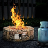 Fire Pit Table 40,000 BTU Stone Gas Fire Stove Pit for Outdoor Patio 55324364