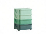 Green 4 Tier Kids Storage Cabinet 4 Drawers Toy Organizer, for Bedroom, Nursery, Living Room, 23497792