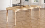 TOPMAX Vintage Traditional 82.7inch Extendable Dining Table with 23.6inch Removable Leaf, Natural N717P170406A