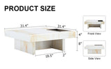 A modern and practical coffee table with imitation marble patterns, made MDF material. The fusion W1512P353532