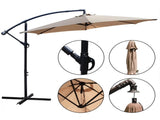 10ft Outdoor Hanging Offset Cantilever Umbrella with Crank - Tan 56266234