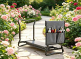 Gray Foldable Garden Kneeler and Seat Heavy Duty 2-in-1 Stool with EVA Pad and Detachable Tool 82842220