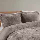 Full/Queen Shaggy Long Fur Comforter Mini Set B03595900