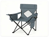 Folding Camping Chair, Heavy-Duty Metal Frame Portable Outdoor Chair with Cup Holder, Insulated 73865511