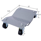 ZNTS Car Dolly, Heavy Duty Wheel Dolly,4 Tire Wheel Dolly Car Stakes 6000lbs Capacity,Gray 15457816