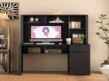 Computer Desk with Hutch & Bookshelf,Wood Executive Desk Teens Student Desk Writing Laptop Home W1321P289999