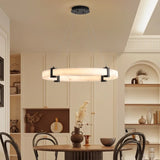 Modern LED Pendant Light, 23.6-Inch Round Hanging Chandelier with Adjustable Height, Imitation W1340P232980