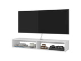 Klein FloatingTV Stand, Space-Saver Design with Functional Shelves, White B097P474313