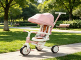 Pink 7-in-1 Toddler Tricycle Stroller for 1-5 Years Old, Adjustable Push Handle, Rotatable Seat, 03510284