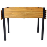 Raised Garden Bed, Metal Leg Wood Planter Boxes with Folding Storage Shelf,Elevated Planter Box for W465P182255