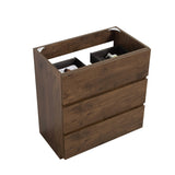 Alice-24F-105,Floor cabinet WITHOUT basin, Walnut color, With three drawers, Pre-assembled W1865107126