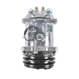 12V Air Condition Compressor w/Clutch Replacement for Sanden 508 2-Groove V-Belt Pulley HC5001C 74540464