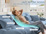 Cloud Couch 2 Seater Sofa for Living Room, Chenille 2 - Seat sofa with 2 Lumbar pillows and 2 throw 10262237