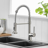 ZNTS Commercial Kitchen Faucet with Pull Down Sprayer, Single Handle Single Lever Kitchen Sink Faucet W1932P172282