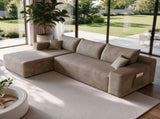 96" Cloud Sectional Sofa,Modern Minimalist Upholstered Couches, Comfort U Shaped Sofa for Living W2824P567792