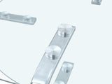 Minimalist style metal frame double-layer tempered glass coffee table, size 31.5 * 31.5 * 17.7 80572019