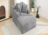 Full- compressed Chaise Lounge Sofa Bed 48.8" Upholstered Sofa Couch with Removable Pillows, Modern N719P288545E
