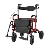 New 2-in-1 Foldable Rollator Walker with 9 Inch Pneumatic Tires 14330842