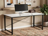 47" Computer Desk Gaming Table Home Office Writing Study Workstation with Sturdy Metal Frame, White 31802411