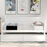 Twin Size Wood Daybed with Twin Size Trundle WF295566AAK