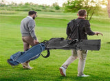 Black Golf Stand Bag 3-Way Dividers Polyester Lightweight with 4 Zipper Pockets for Travel 51325262