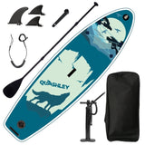 ZNTS Inflatable Stand Up Paddle Board 9.9'x33"x5" With Premium SUP Accessories & Backpack, Wide Stance, 35555341