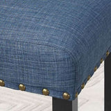 Biony Blue Fabric Counter Height Stools with Nailhead Trim, Set of 2 T2574P181627
