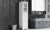 Tall Bathroom Cabinet, Freestanding Storage Cabinet with Drawer and Doors, MDF Board, Acrylic Door, WF289427AAK