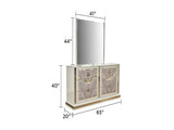 Omari Modern Style 6- Drawer Dresser Made with Wood and Gold Accents in Beige B009P245440