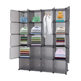 ZNTS 20 Cube Organizer Stackable Plastic Cube Storage Shelves Design Multifunctional Modular Closet 89154546