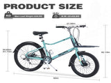 7 Speed, Aluminum Alloy Frame, Multiple Colors 26 Inch Bike,Cargo Bike for Women and Men W1019P218134