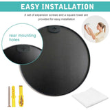 32 Inch Black Metal Framed Round Bathrrom Mirror for Wall. W2203P303255