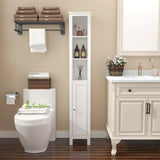 66.92" Tall Bathroom Storage Cabinet with Adjustable Shelves,Slim 1 Doors Freestanding Cabinet with W808P174804