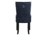 Varian II Dark Navy Velvet & Black Finish Side Chair B2726P268182