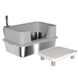 Stainless Steel Enclosed Litter Box for Cats 67860626