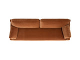 Pasadena 75.5" Modern Farmhouse Sofa, Burnt Orange Performance Velvet B2719P479036