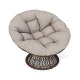 41.5" Ergonomic Wicker Papasan Chair with Cloud Thick Density Fabric Cushion,3-proof Cover,High N723P212569A