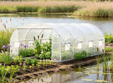 15 x 6.5 x 7 ft Walk-in Greenhouse, Portable Plant Hot House with Galvanized Steel Hoops, 1 Top Beam 28859781