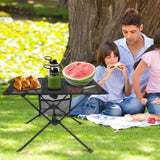 ZNTS Portable Aluminium Alloy Camping Table Lightweight Outdoor Folding Garden Table with Cups Holder for 36794749