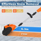 500W Cordless Snow Shovel - 11in Wide 6.3in Deep, 26ft Snow Throwing, 45&deg Rotatable Guide Plates, 40429603