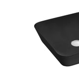 DAX Ceramic Square Bathroom Vessel Basin Black Matt B2702P227023