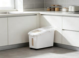 11.4 Gallon / 50L Airtight Storage Bin with Wheels & Scoop, Large Capacity Container for Rice, 73780924