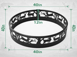 40in Fire Ring, Elk Pattern, Round, Iron 16148744
