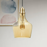 Auburn Bell Shaped Hanging Glass Pendant Light B035P264533