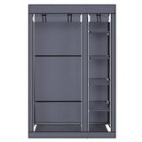 67" Portable Clothes Closet Wardrobe with Non-woven Fabric and Hanging Rod Quick and Easy to 69240529