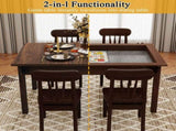63" x 40" Board Game Table with Removable Table Top for 46 Players, Gaming and Dining Table with 91839118