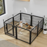 ZNTS Dog Playpen 8 Panels 24" Height Heavy Duty Dog Fence Puppy Pen for Large Medium Small Dogs Indoor 31752527