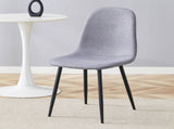 Luxury Simple Chair - Set of 4 Light Gray Linen-Cotton Material High Resilience Dining Chair with W1151P262614